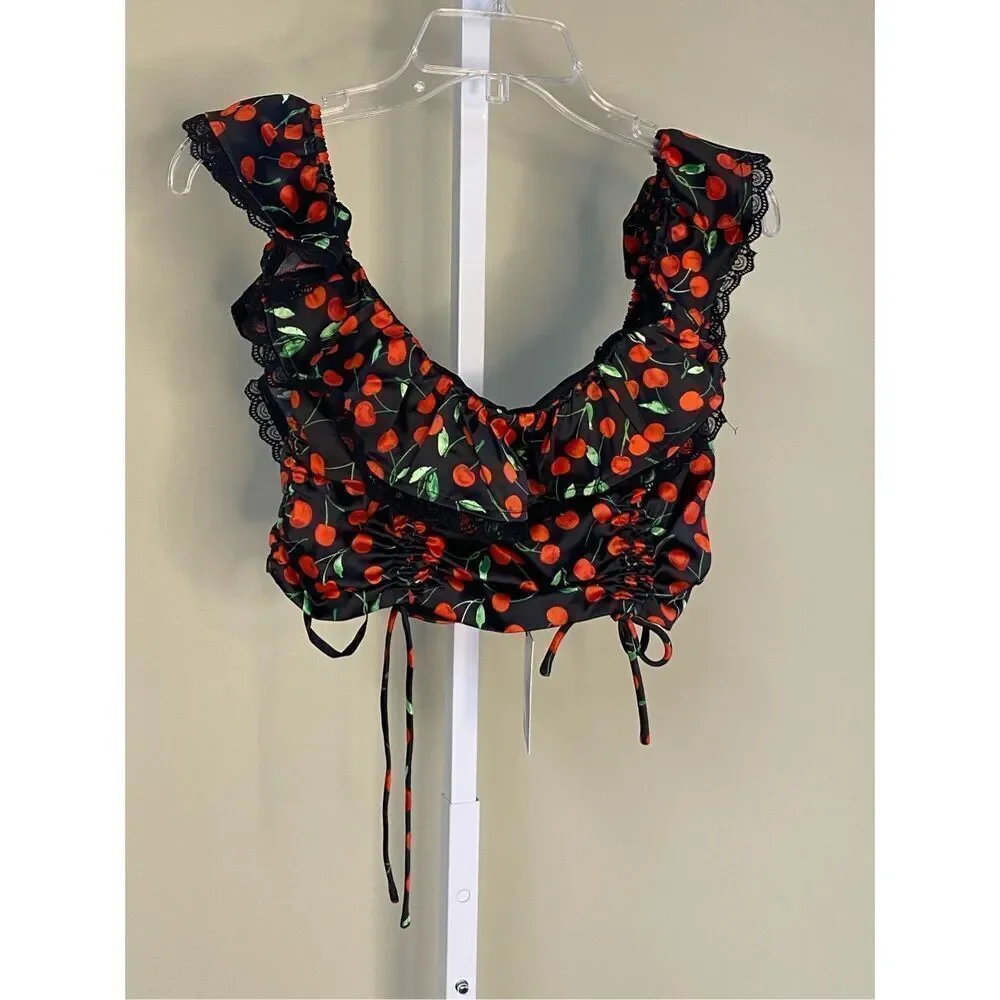 Majorelle NWT Kym Crop and Kym Mini Skirt Set in Black Cherry Size M - Picture 8 of 16